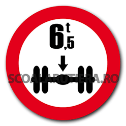 Accesul interzis vehiculelor cu masa mai mare de ... t pe osia simplă