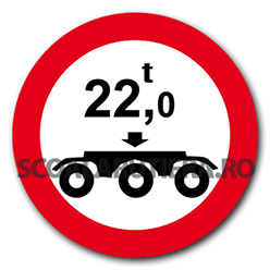 Accesul interzis vehiculelor cu masa pe osia triplă mai mare de ... t