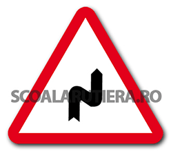 Curbă dublă sau o succesiune de mai mult de două curbe, prima la dreapta