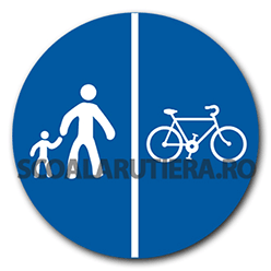 Delimitarea pistelor pentru pietoni de cele destinate bicicletelor