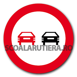 Depășirea autovehiculelor, cu excepția motocicletelor fără ataș, interzisă