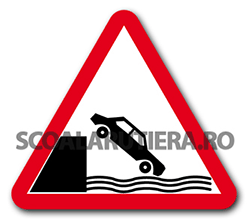 Exit towards a quay or steep bank