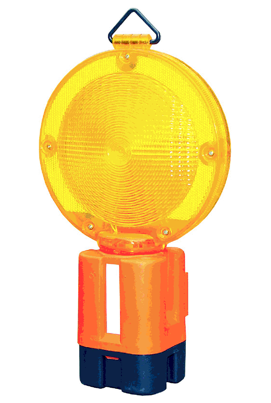 Lampă cu lumina galbenă intermitentă