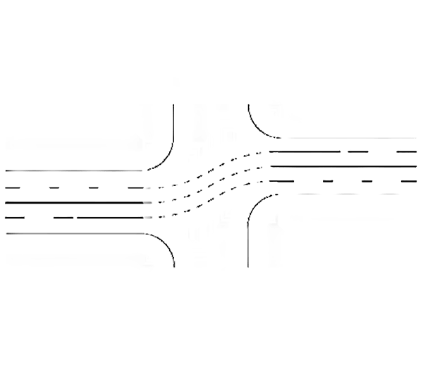 Marcaj de ghidare la traversarea unei intersecţii