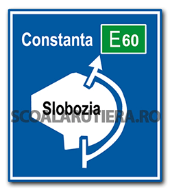 Advance signing of the route for avoiding the locality