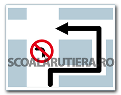 Advance signage of the route to follow for performing the left turn