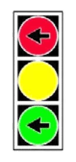 Semafor cu indicarea direcției de deplasare