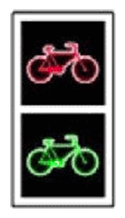 Traffic light for bicycles