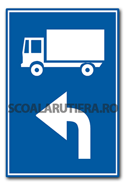 Route to be followed for certain categories of vehicles