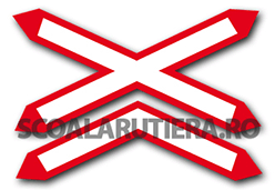 Trecere la nivel cu o cale ferată dublă, fără bariere