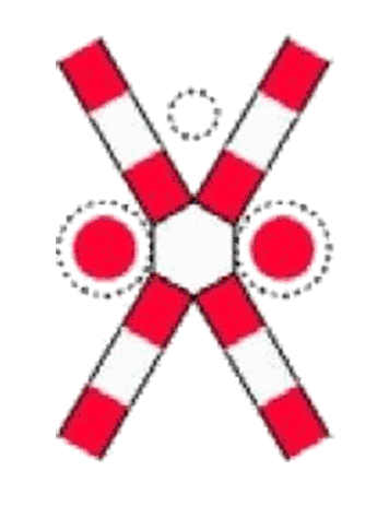 Trecerea la nivel cu calea ferată simplă, fără bariere, prevăzută cu semnale luminoase de avertizare a apropierii trenului