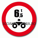 Accesul interzis vehiculelor cu masa pe osia dublă…