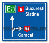 Presemnalizarea direcțiilor la o intersecție de drumuri…
