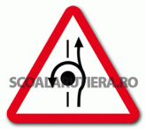 Presemnalizarea unei amenajări rutiere care oferă…