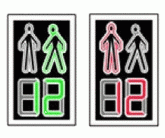 Semafor pentru pietoni combinat cu dispozitiv de cronometrare…