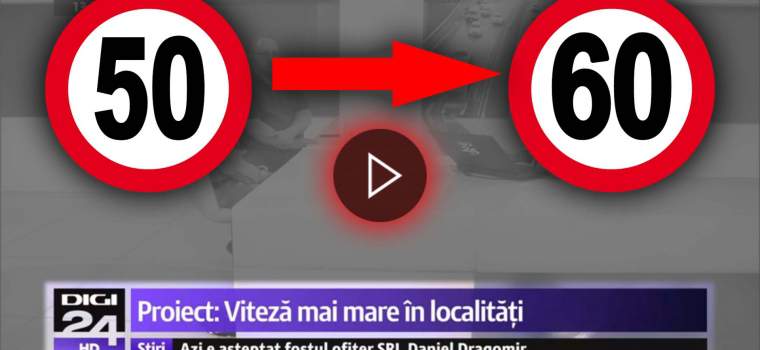 VIDEO - Legislative proposal to increase the maximum speed limit in the localities from 50 km/h to 60 km/h.