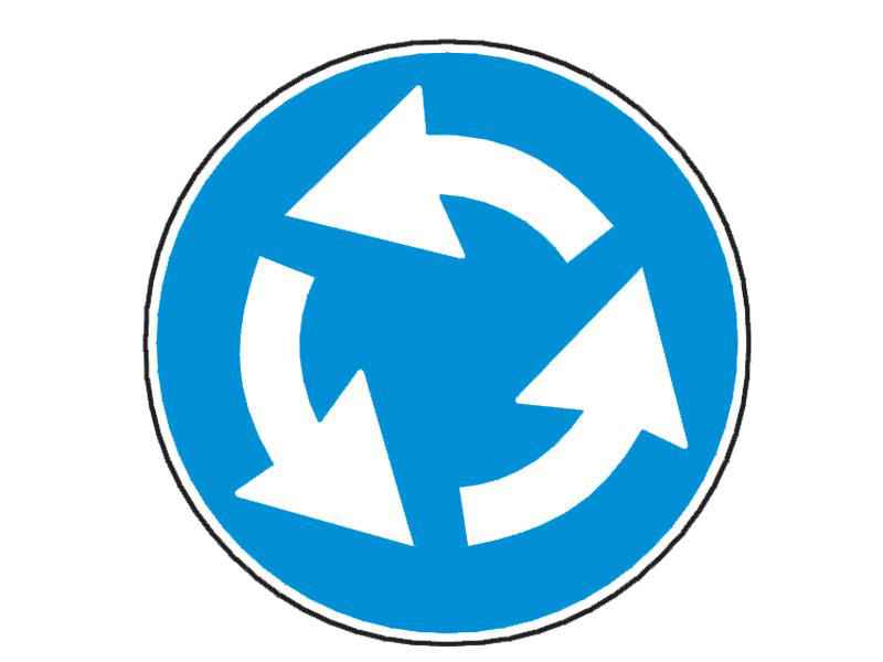How do you proceed when you encounter the following sign?