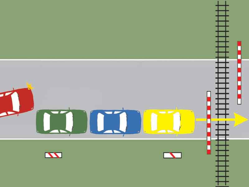 Can the red car overtake in the given situation?