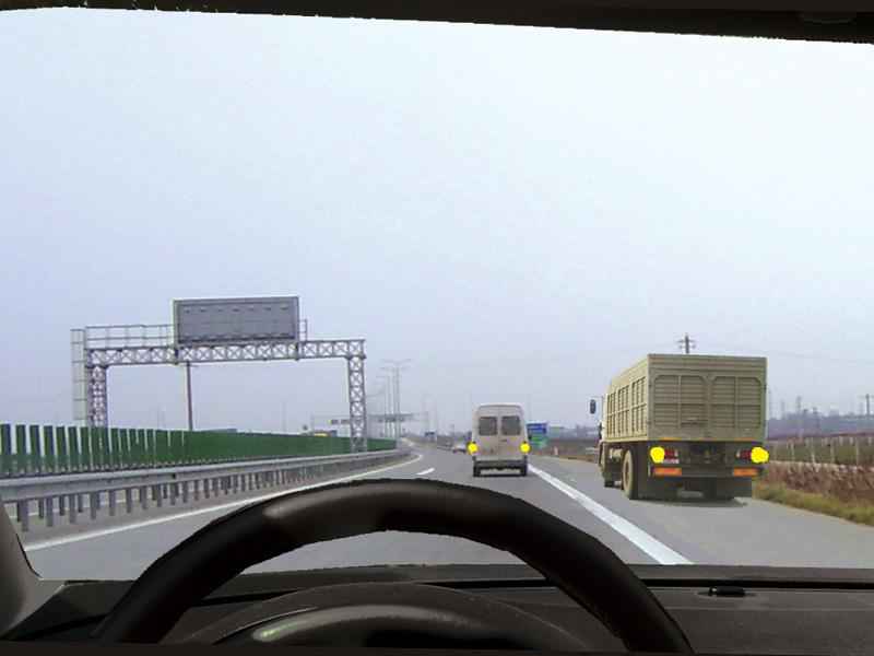 Which of the motor vehicles is waiting incorrectly?