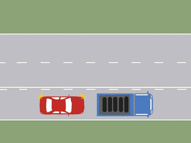 Can you overtake in this situation, if you are at the steering wheel of the car?