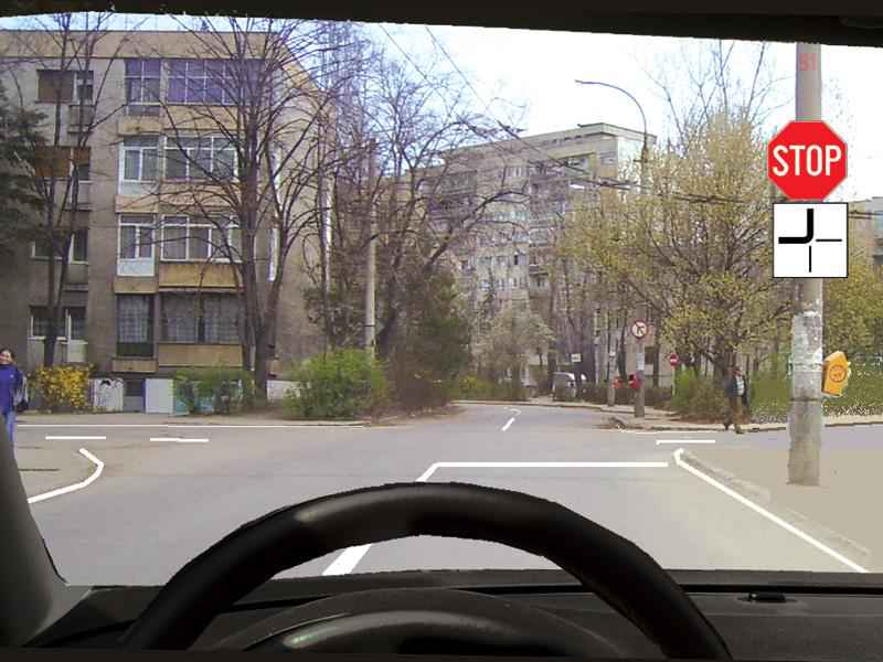 How do you proceed when encountering the panel and the sign?