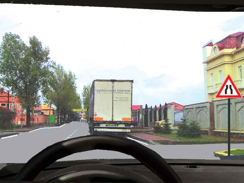 The truck is waiting. Who breaks the law if you try to overtake it?