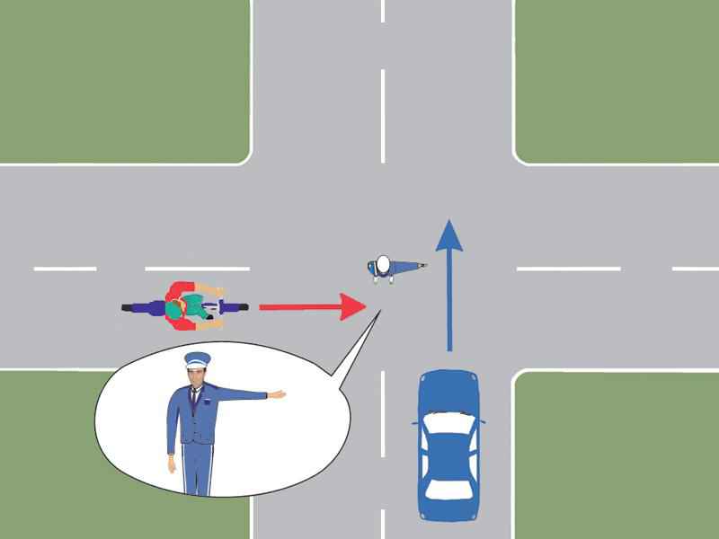 Can the car enter the intersection shown?