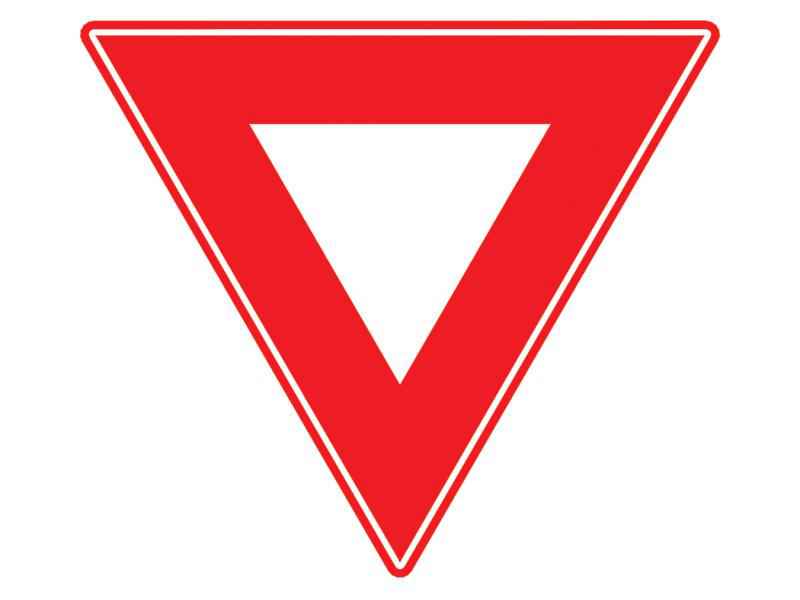 What must you do when encountering the sign in the image?