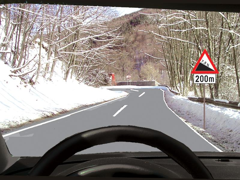 The sign warns you that there follows: