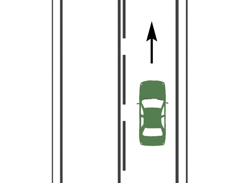 Do you have the possibility to move into the opposite direction of travel when encountering such a road marking?