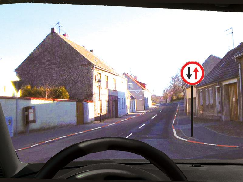 In the given situation, do you have priority over the vehicles that move from the opposite direction?