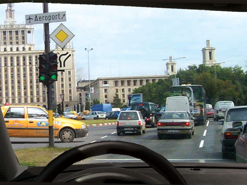 Can you approach the vehicle in front?