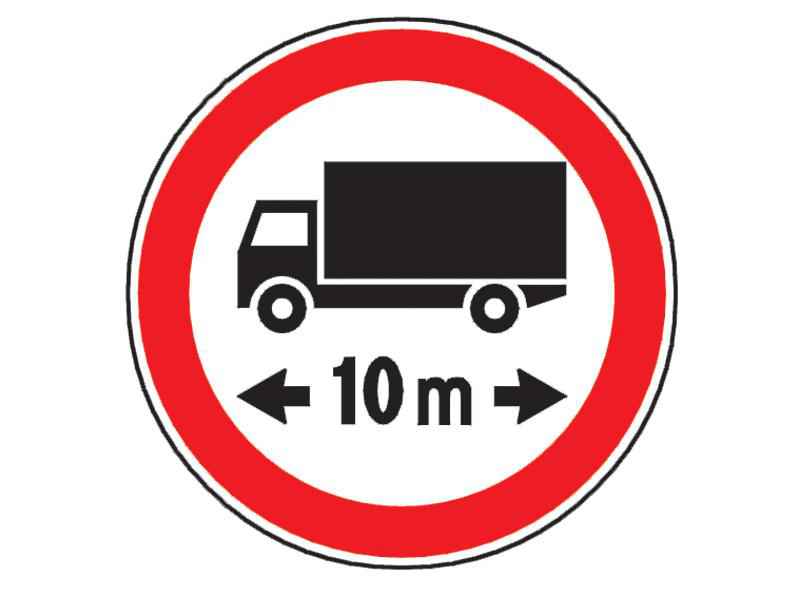 Can you continue driving when encountering the sign?