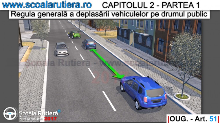 distanta de siguranta fata de vehiculul din fata