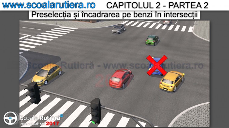 preselectare gresita a benzii in intersectie