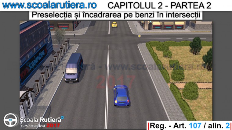 ocuparea randului din stanga in intersectiile fara marcaje