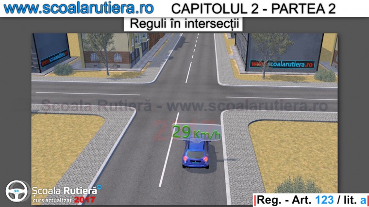 reducerea vitezei la intersectiile nedirijate