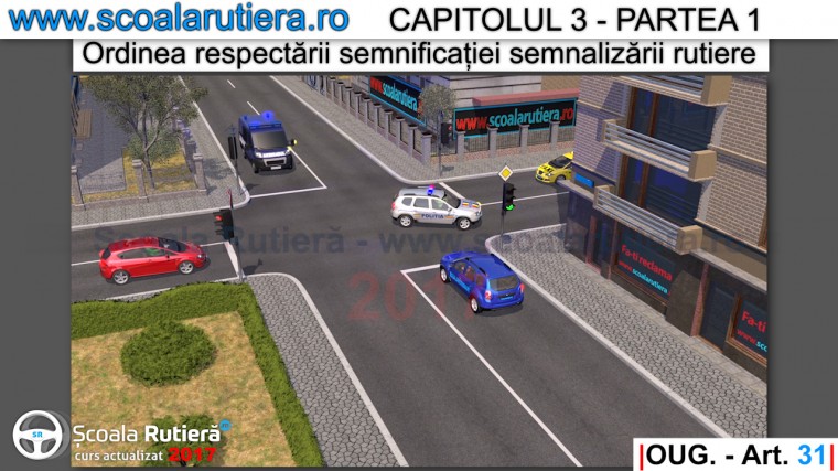 respectare semnale speciale luminoase si sonore ale autovehiculelor cu regim prioritar de circulatie