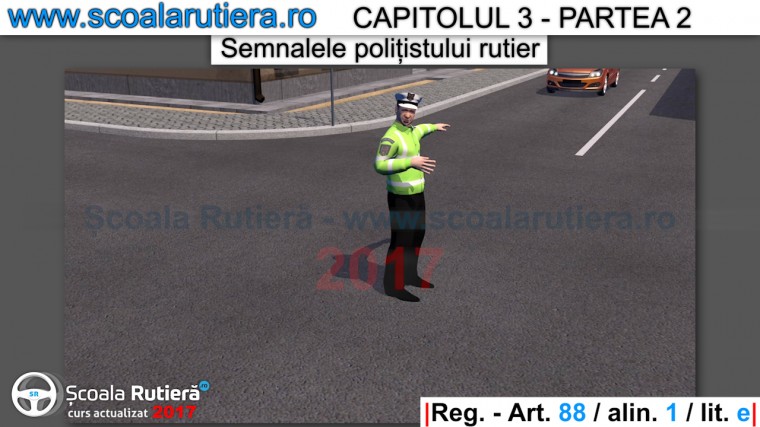 rotirea vioaie a bratului politistului