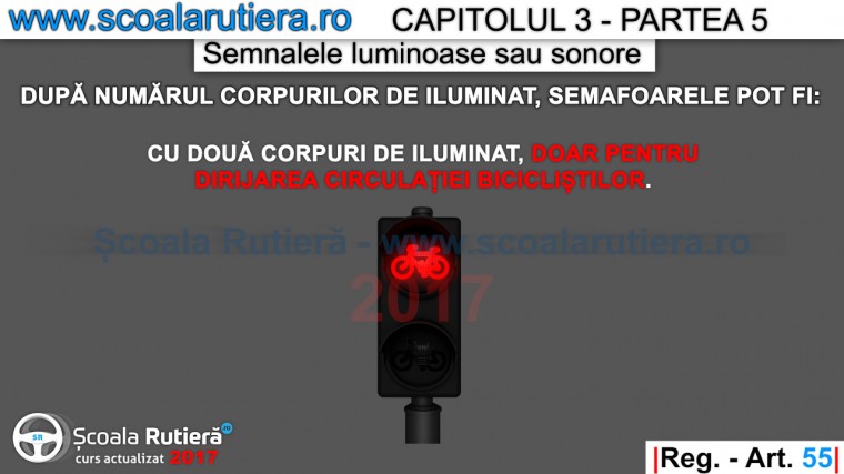 semafor destinat biciclistilor