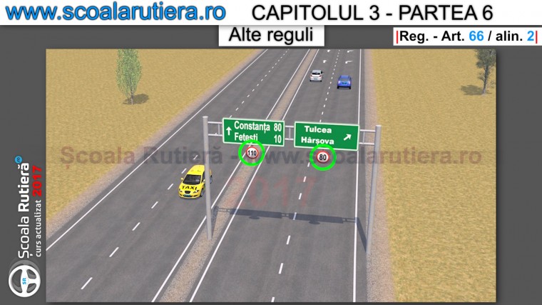 indicator instalat deasupra fiecarei benzi de circulatie