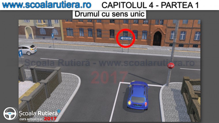recunoastere drum cu sens unic din lateral