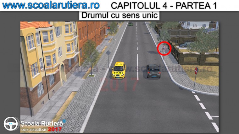 recunoastere terminare drum cu sens unic