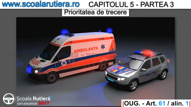 prioritatea autovehiculelor cu regim special