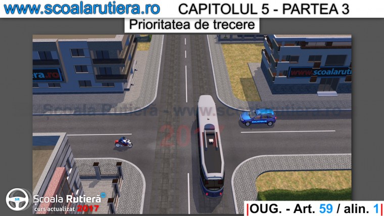 prioritatea tramvaiului aflat in mers