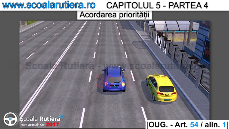pierderea prioritatii la schimbarea benzii de circulatie