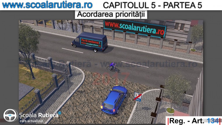 pierde prioritatea vehiculul care iese dintr-o zona rezidentiala sau pietonala