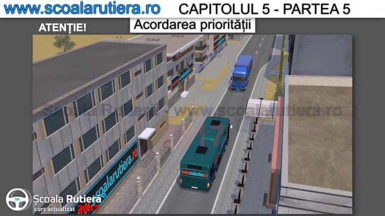 pe drumul ingust da cu spatele vehiculul de transport marfa cand intalneste un vehicul de transport persoane