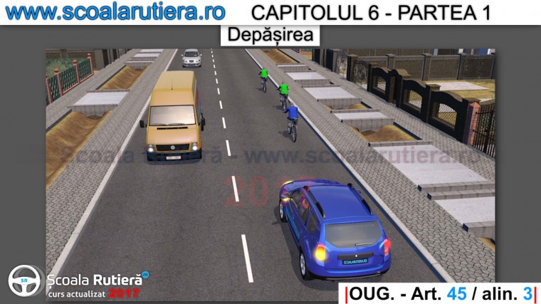 the one who overtakes must make sure that no other vehicles are coming from the opposite direction and that he has space to return to his lane