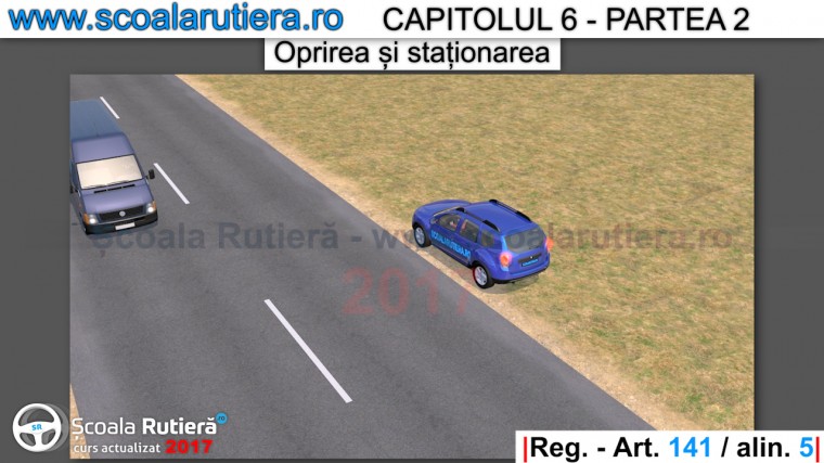 oprirea in afara localitatii se face in afara partii carosabile